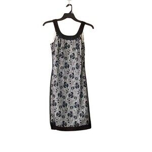 Spense Womens Dress Size 6 Lined Sleeveless Black Lace Overlay